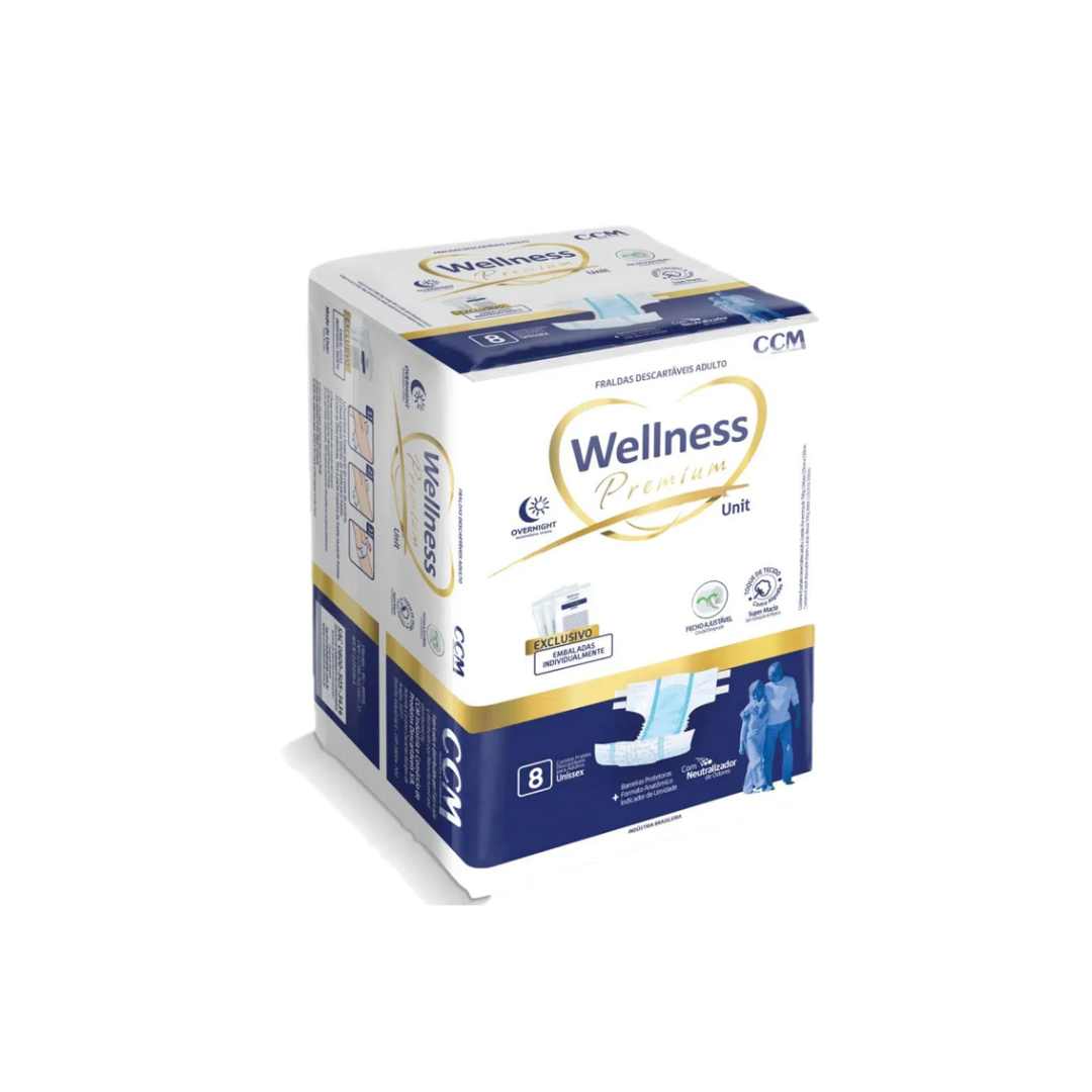 Fralda Geriátrica Wellness premium tam. G com 8 unidades