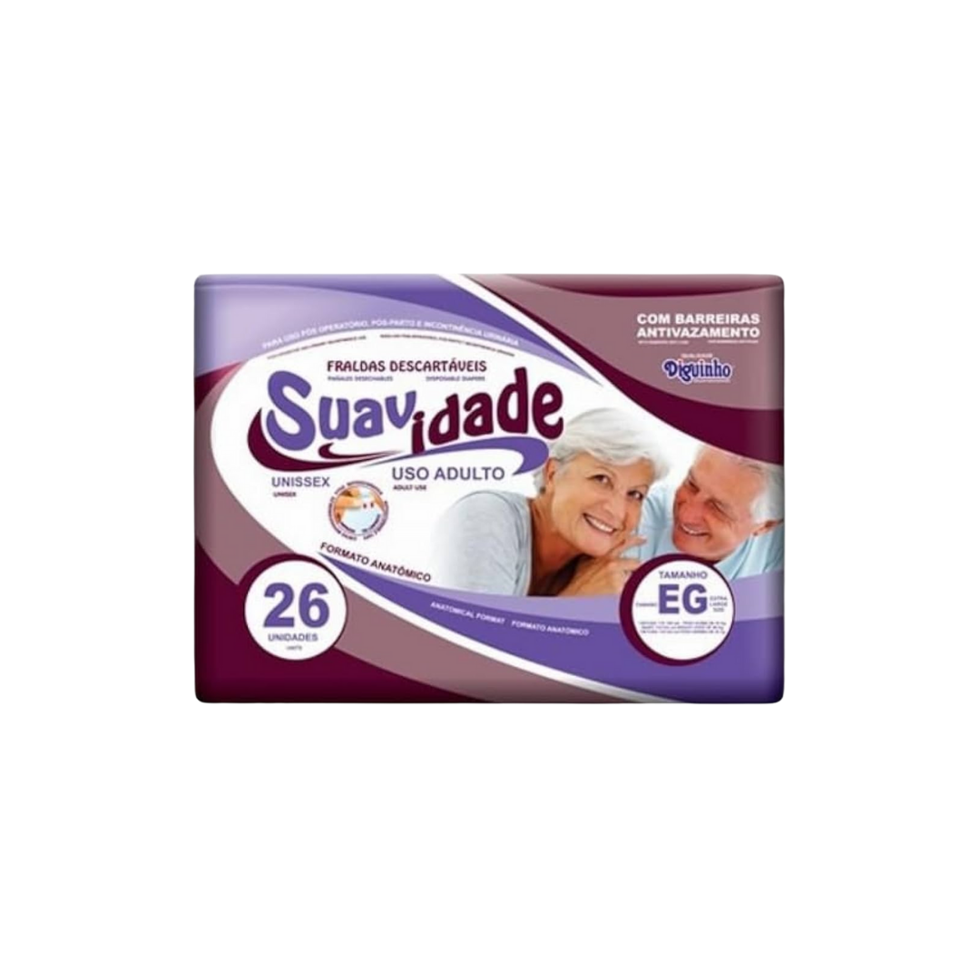 Fralda Suavidade Extra-Grande com 26 unidades
