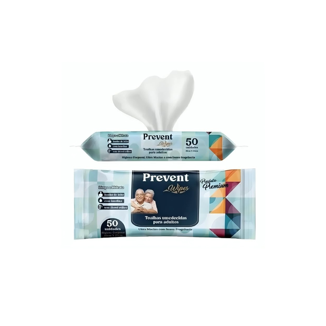 Lenço Prevent com 50 unidades