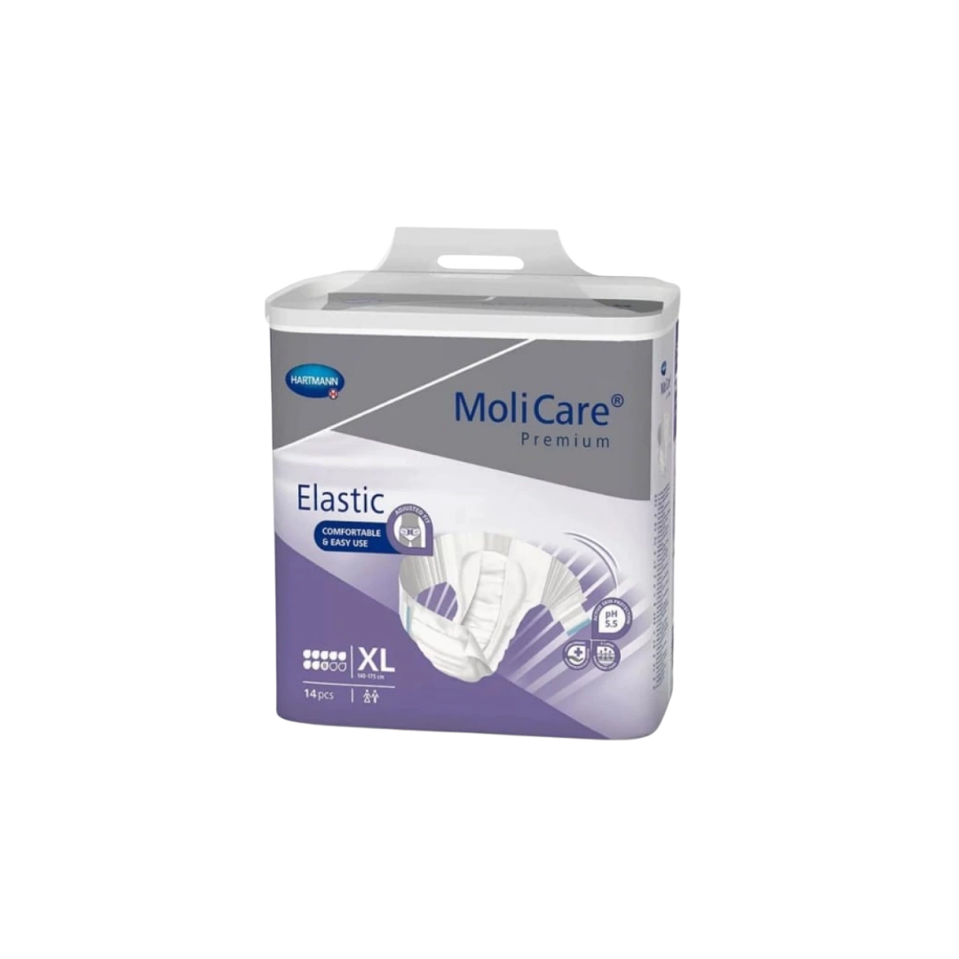 Fralda Geriátrica Molicare Elastic 8D Extra-Grande co 14 unidades