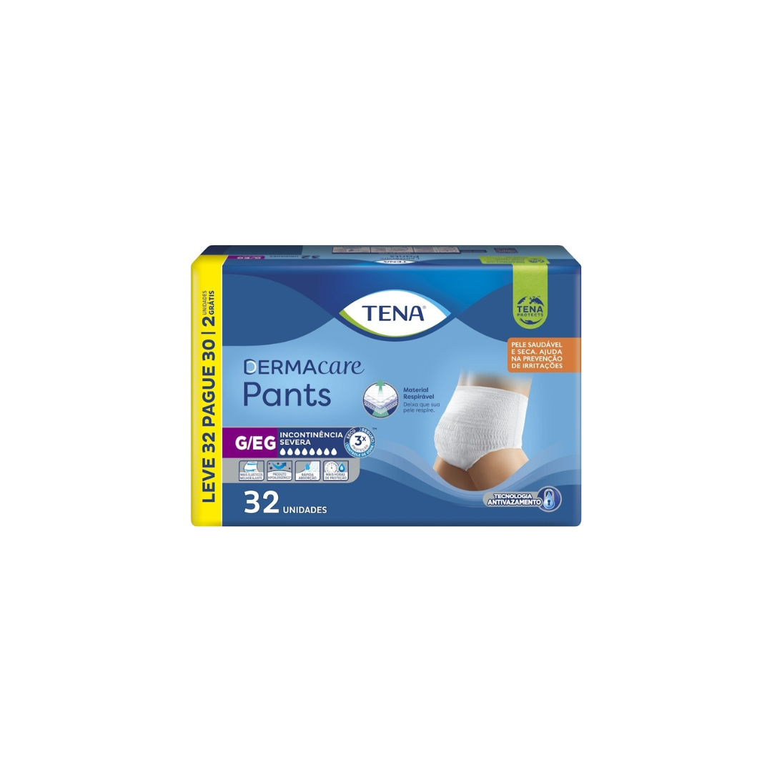 Tena Pants Dermacare G/EG Roupa Íntima Com 32 unidades