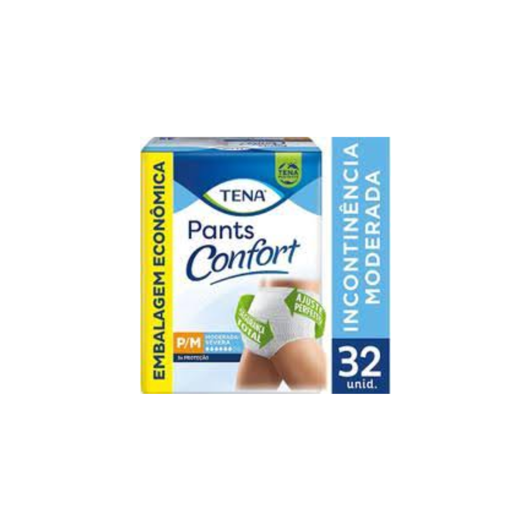 Tena pants Confort P/M Roupa Íntima com 32 unidades