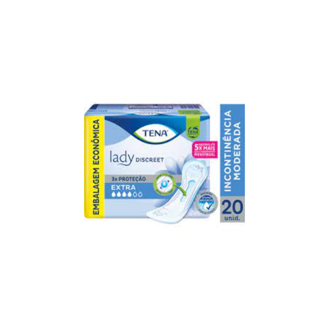 Absorvente Para Incontinencia Tena lady discreet EXTRA com 20 unidades