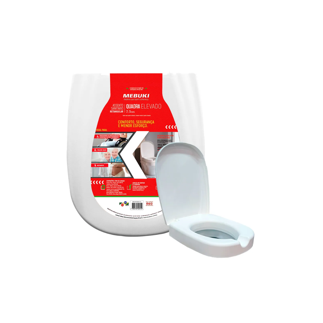 Assento Sanitário elevado 7,5cm - MEBUKI