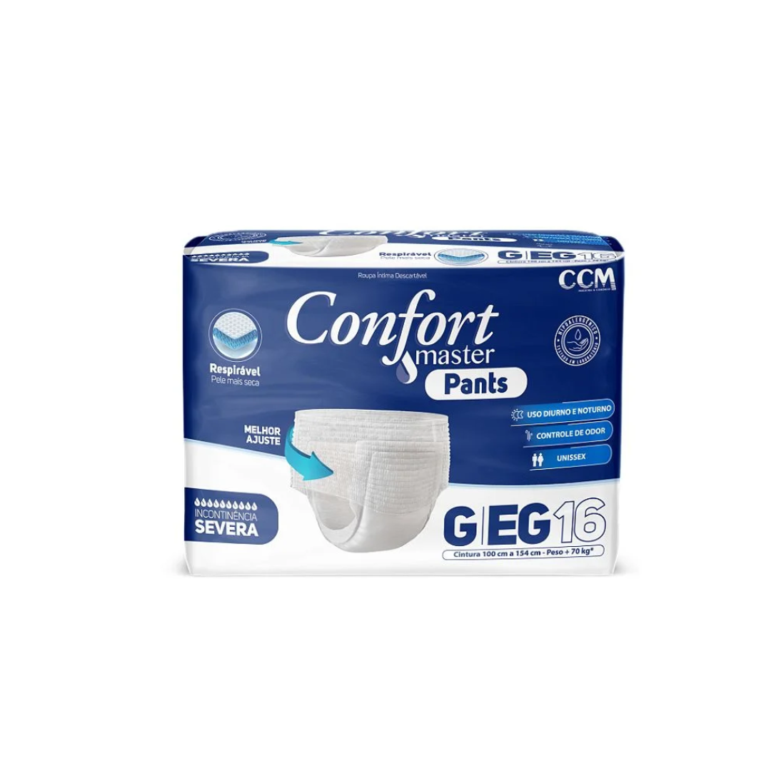 Roupa Intima Confort Master Pants G/EG com 16 unidades
