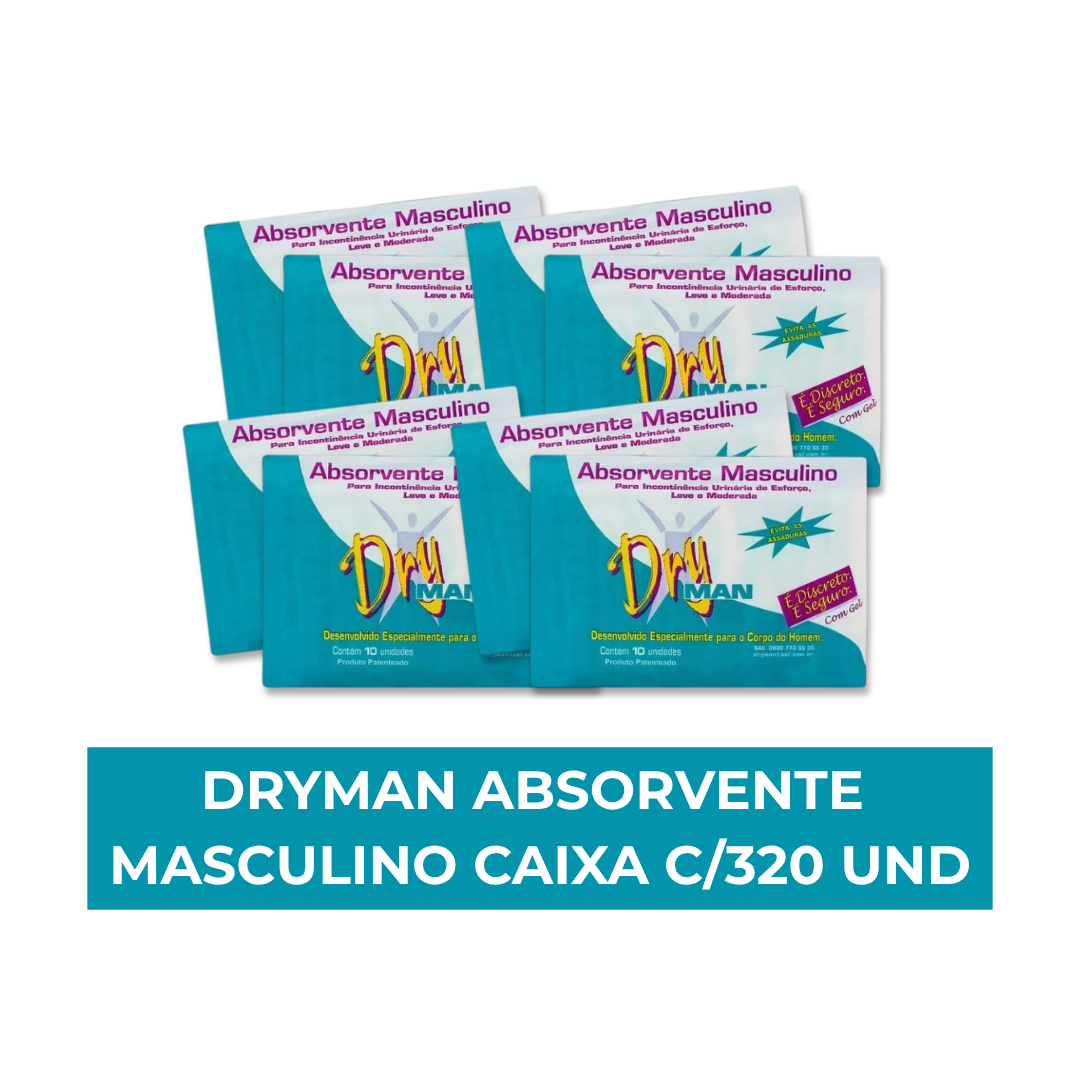 Dryman absorvente masculino caixa com 320 unidades