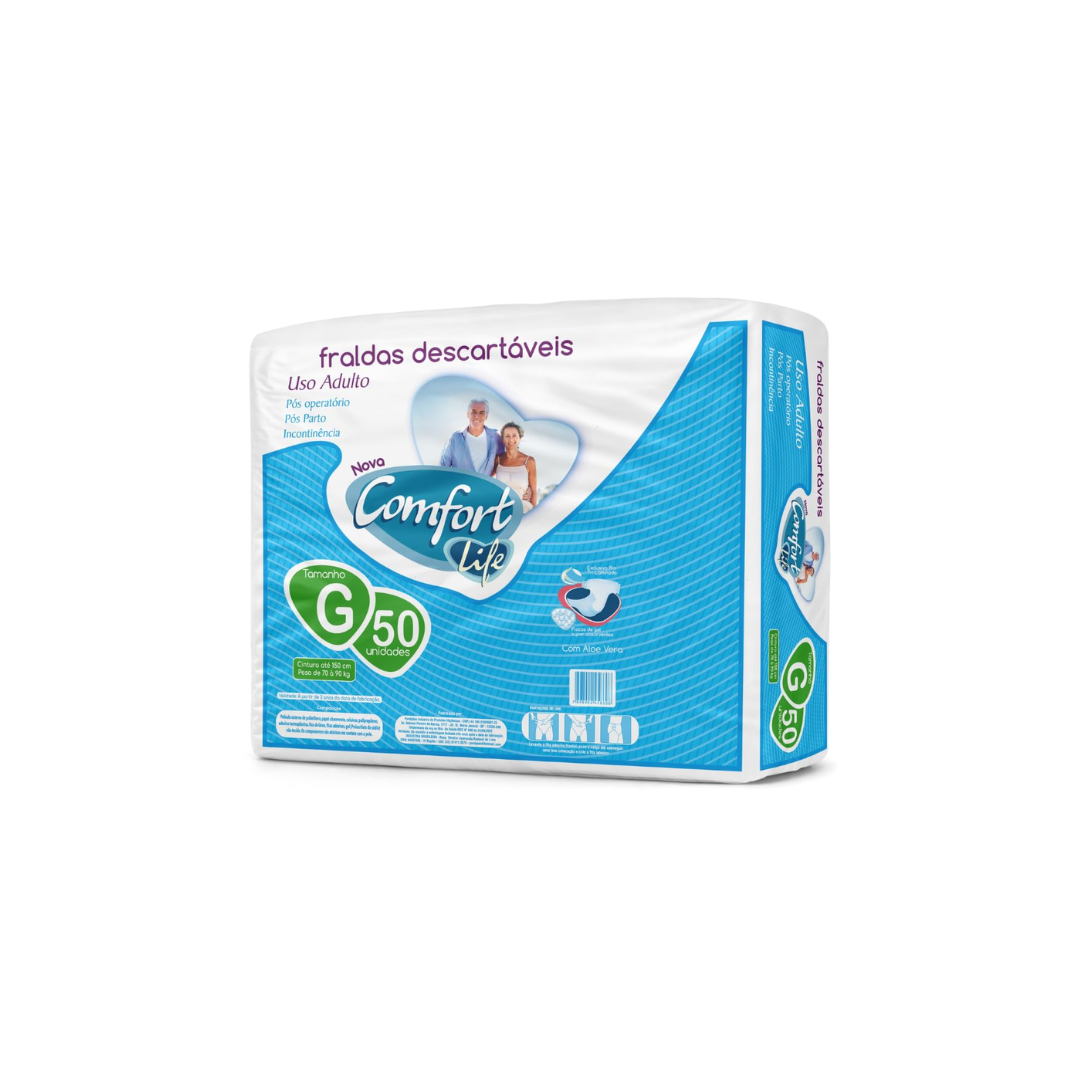 Fralda Confort Life G com 50 unidades
