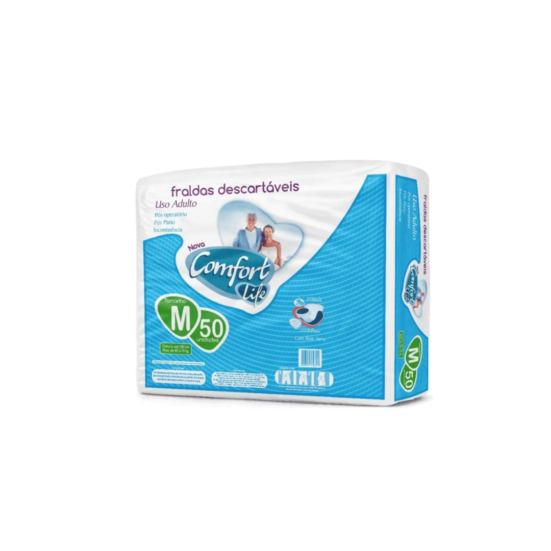 Fralda Confort Life M com 50 unidades