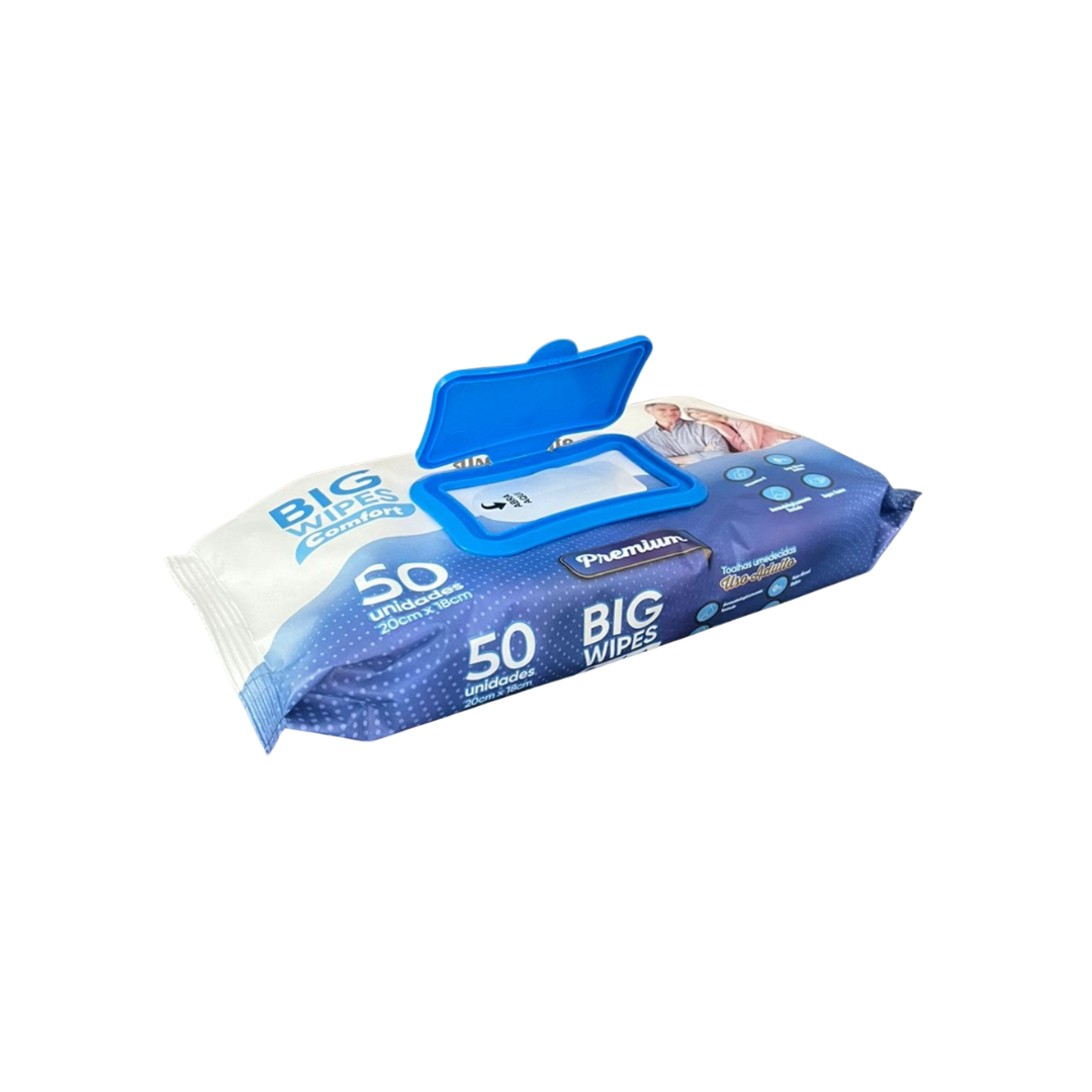 Lenço Umedecido Big Wipes  com 50 unidades
