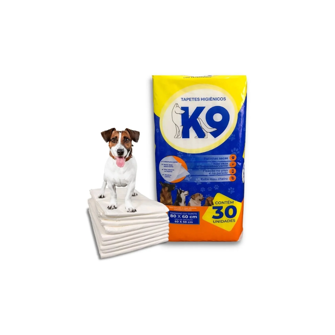 Tapete Higiênico K9 80 x 60 cm com 30 unidades