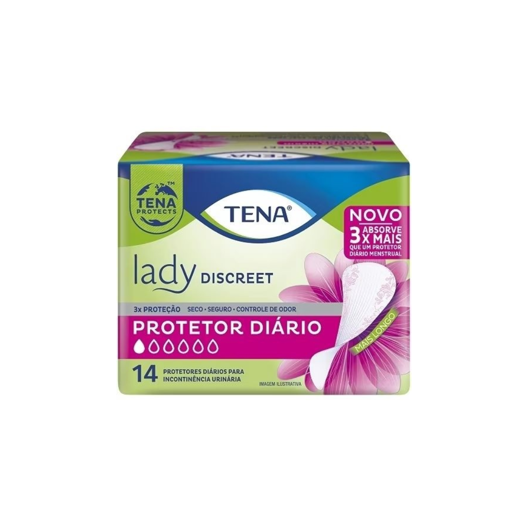 Absorvente Para Incontinencia Tena Lady Discreet Protetor diário com 14 unidades