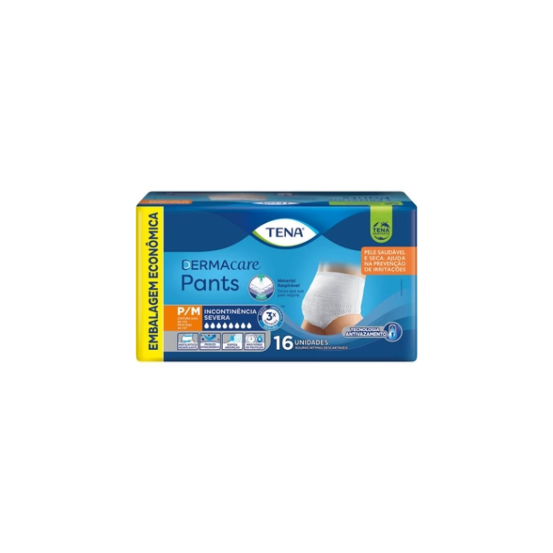 Tena Pants Dermacare P/M Roupa Íntima Com 16 unidades