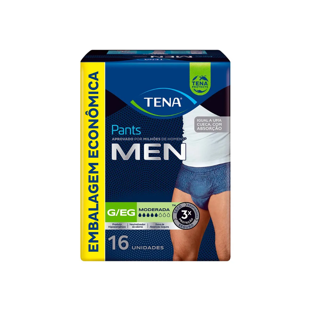 Tena Pants Men  G/Eg  Roupa Íntima Com 16 unidades