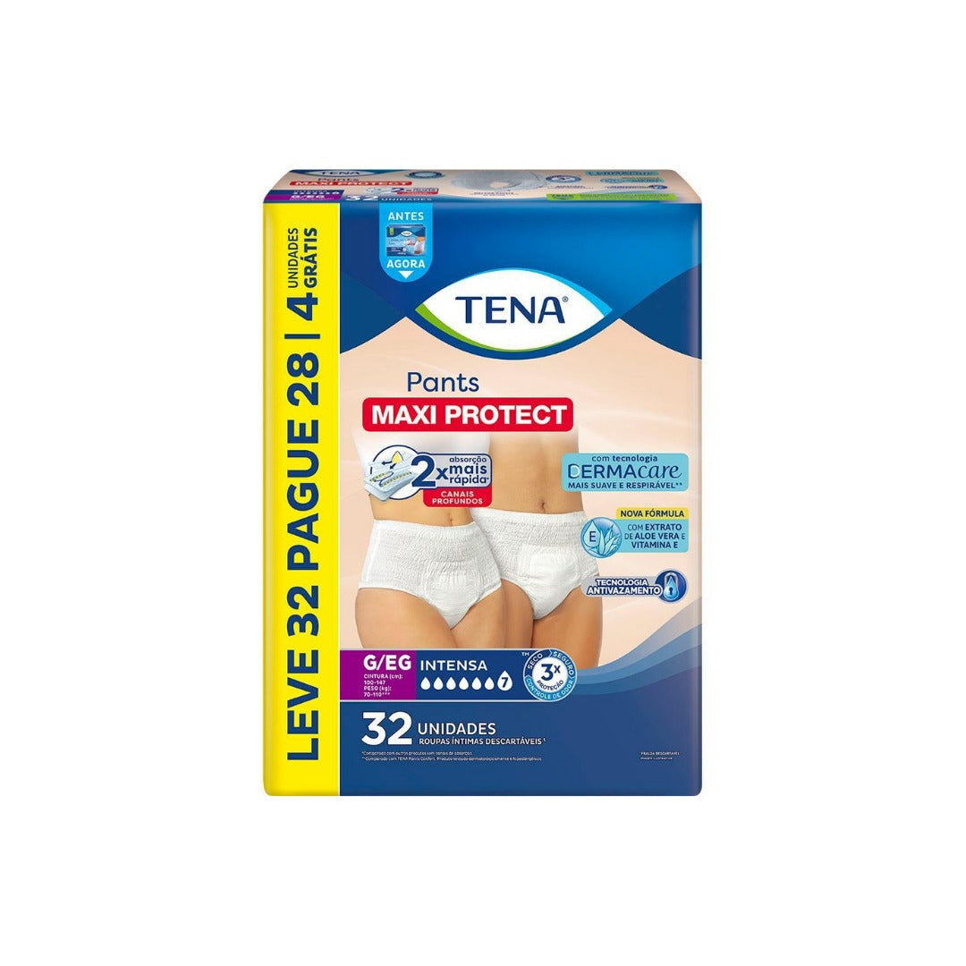 Roupa Íntima Tena Pants Maxi Protect G/EG com 32 unidades