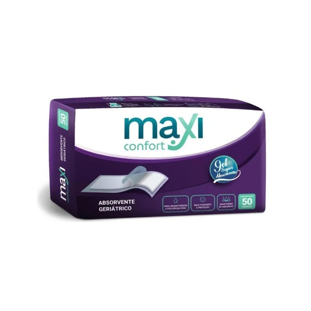Absorvente Maxi confort com 50 unidades