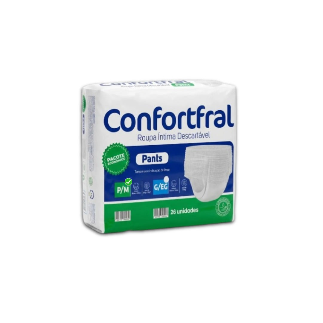 Fralda Calça Geriátrica Confortfral Pants P/M com 26 unidades