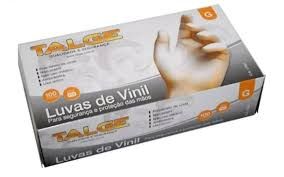 Luvas de Vinil Talge Sem pó Grande 100 unidades