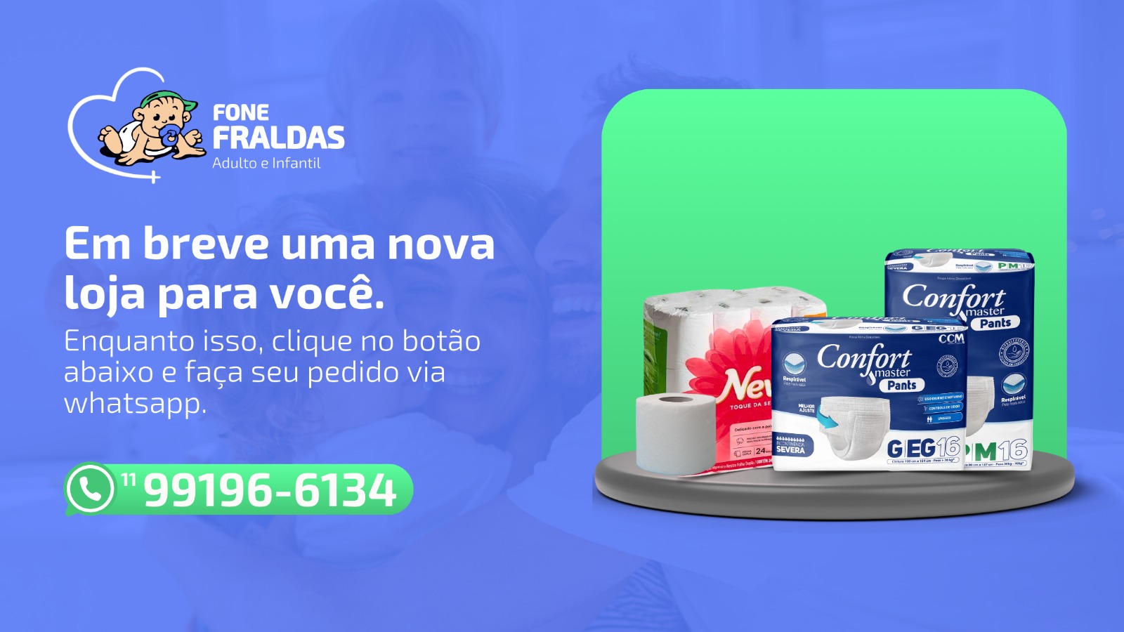 Fone Fraldas - Em breve uma nova loja